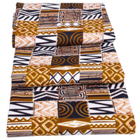 Kain Cetak Afrika Mewah dan Bergaya 100% Katun Batik Ankara untuk Gaun Pesta Kualitas Tinggi Grosir