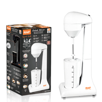 Mixeur à boissons RAF R.31001 100W 450mL, vitesse réglable, mixeur à milkshake électrique, mixeur à café avec broche en acier inoxydable 304, blanc