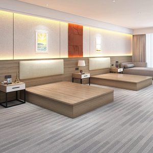Muebles de Hotel para Habitaciones Estándar, Juego Completo de Camas de Madera, Personalizables, Diseño Minimalista Moderno, Sin Ensamblaje, para Atour - Product Image 4