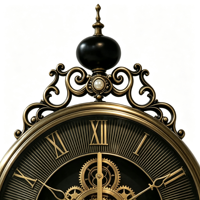 Jam Dinding Pendulum Open Gear Vintage, Dekorasi Ruang Tamu Rumah Mewah Jam Dinding Antik Dekoratif untuk Dekorasi Interior