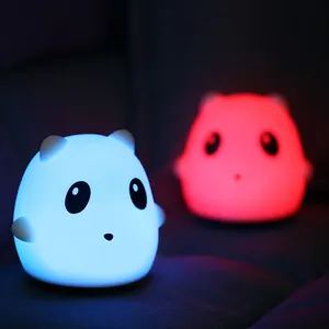 Sensore tattile RGB ricarica USB baby preoccupate free cartoon comodino luce notturna per camera dei bambini