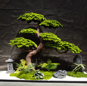 Grand arbre artificiel de pin paysager d'accueil simulé pour entrée intérieure et <span class=keywords><strong>sous</strong></span> les escaliers - Product Image 3