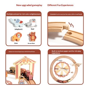 ของเล่นรถไฟไม้พร้อมชุดการเรียนรู้สำหรับเด็กเล็กอายุ 1-5 ปี จำนวน 24 ชิ้น - Product Image 4