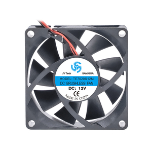 OEM <span class=keywords><strong>70mm</strong></span> 12V/24V 3-pins <span class=keywords><strong>DC</strong></span> borstelloze axiale ventilatormotor met kogellagers, 70x70x20mm kunststof ventilatorbladen, kanaalventilator SAM.GOA model 7020 ODM - Product Image 1