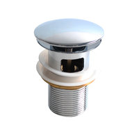 WaiiHO 015 Siphon de lavabo moderne 3 pouces avec trop-plein en laiton chromé, joint en caoutchouc, finition polie pour salles de bain et hôtels