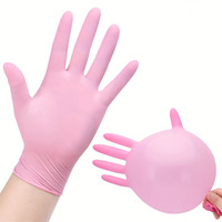 Gants en nitrile jetables sans poudre, mélange de vinyle PVC, personnalisables
