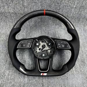 Volant en fibre de carbone pour <span class=keywords><strong>Audi</strong></span> Q4 <span class=keywords><strong>E</strong></span>-<span class=keywords><strong>tron</strong></span> <span class=keywords><strong>E</strong></span>-<span class=keywords><strong>tron</strong></span> <span class=keywords><strong>GT</strong></span> EV, rénovation intérieure de voiture - Product Image 1