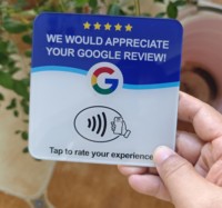 Plaque en acrylique personnalisée NFC pour avis Google et réseaux sociaux, carte de menu, carte NFC en acrylique pour restaurants