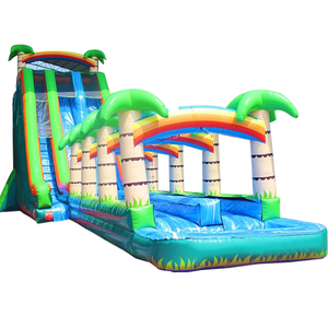 Bán Buôn Heavy-Duty PVC Lớp 66ft Thương Mại <span class=keywords><strong>Inflatable</strong></span> Trượt Nước Nhiệt đới Ngoài Trời Khổng Lồ Hồ Bơi <span class=keywords><strong>Slide</strong></span> Cho Khu Dân Cư - Product Image 2