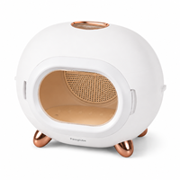 Séchoir Électrique pour Animaux de Compagnie avec Boîte de Séchage, Machine à Sécher les Chats avec Flux d'Air par le Bas pour un Soin Post-Bain Rapide et Confortable