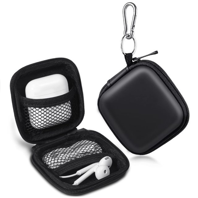 Square Mini Earbud Pouch EVA Cases for Earphone Headphones OEM Model Convenient Accessory Storage