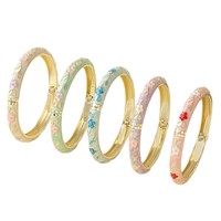 Bracelets rétro en alliage de zinc à motif floral, style pastoral frais et luxe léger, pour femmes, vente en gros transfrontalière, best-seller