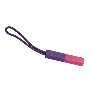 Plastic Two Color Zipper Pull <b>Cord</b> 10cm Purple <b>Braided</b> Durable Pull Tail Buckle For Garment Accessories - Product Image 3