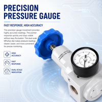 Régulateur de pression pneumatique haute pression QTYH-08/15/20/25/32/50 avec filtre pour systèmes de compresseurs