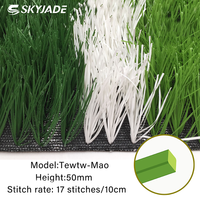 Gazon Artificiel SKYJADE pour Terrain de Football 40mm 50mm 55mm 60mm, Pelouse Synthétique Bicolore