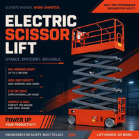 Prêt à être expédié, certifié CE, capacité nominale de 500 kg, élévateur à ciseaux hydraulique de type chenille, élévateur à ciseaux autopropulsé, Mewp