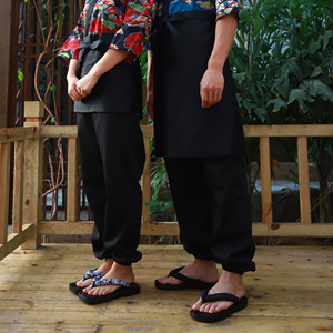 กางเกงพนักงานเสิร์ฟอาหารญี่ปุ่นสั่งตัด ดีไซน์ปลายขาแบบโคมไฟ สำหรับร้านซูชิ โรงแรม และอุปกรณ์เสริม - Product Image 1