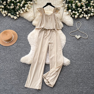Ensemble décontracté d'été 2 pièces pour femmes : haut et pantalon, vente en gros - Product Image 3