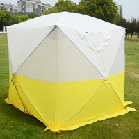 Tente de travail professionnelle portable pour 1-2 personnes, 1,8 x 1,8 m, en tissu Oxford 210D, avec piquets en fibre de verre, pour l'extérieur