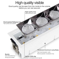 Aouerdu — spot lumineux Led avec technologie COB, luminaire de plafond encastré, éclairage à Angle étroit, forte puissance, idéal pour un salon
