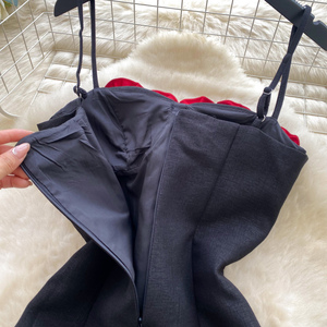 Abito da sera Couture con spalle scoperte abito da sera nero con gonna in Tulle in rilievo in vita <span class=keywords><strong>abbigliamento</strong></span> per festa di compleanno - Product Image 5