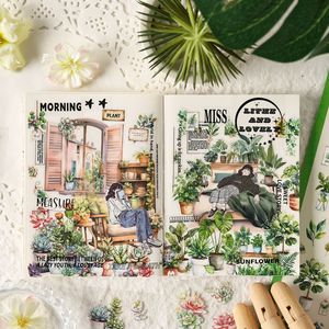 6 tờ/gói thời gian tự nhiên vật nuôi Sticker máy tính xách tay dán cao cấp máy tính xách tay dán vật liệu máy tính xách tay - Product Image 3