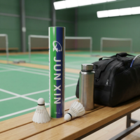 Ventes en gros direct d'usine, marque personnalisée prise en charge, volants de badminton en plumes d'oie avec vol stable pour l'entraînement au badminton