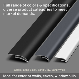 Perfil de aluminio tipo pico de águila para goteo - Moldura impermeable para paredes exteriores, aleros, canalones, balcones (pintura efecto piedra) - Product Image 2