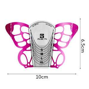 100pcs French Butterfly Paper <b>Nail</b> <b>Extension</b> Form Private Label UV Gel Soft Gel <b>Nail</b> Form Builder Single Use for Salon - Product Image 2