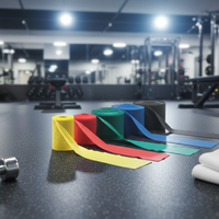 Bandes d'exercice Theraband en TPE personnalisables en couleur, rouleau de bandes de résistance durables sans latex pour l'entraînement physique