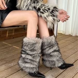 Botas de Tacón Grueso para Mujer, Botas Altas hasta la Rodilla y Botines para Invierno, Moda, Fiesta, Uso Diario y Oficina - Product Image 1