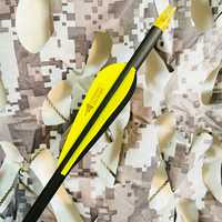 Kit de flèches en carbone pour la chasse, pommeau de tir à l'arc, en plastique, pour arc Recurve, flèches en carbone, 25 pièces, ID6.2mm