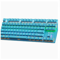 Clavier mécanique K300, 87 touches, interrupteurs bleus remplaçables à chaud, comprend un extracteur d'interrupteurs et des interrupteurs. (Jeu, eSport, Bureau)
