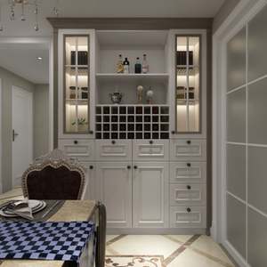 Armoire à vin moderne en bois massif sur mesure, gain de place, pour salon et salle à manger, avec design d'exposition pour la cuisine et la maison - Product Image 5