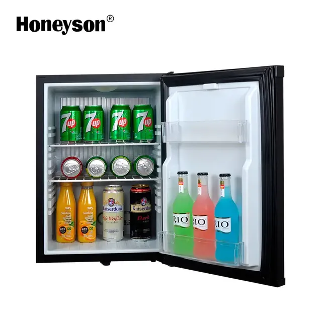 Hotel Room Mini Bar with Silent No Compressor Absorption Technology Electric Portable Installation New Condition