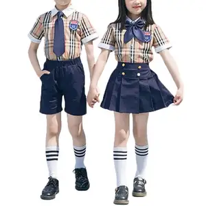 Kindergarten short sleeve blouse boys and girls summer clothing design your primary school uniform design