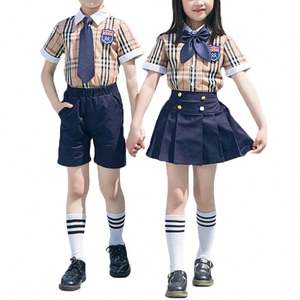 Chemisier à manches courtes pour la maternelle, vêtements d'été pour garçons et filles, conception de l'uniforme de votre école primaire - Product Image 1