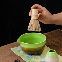 Bol à Matcha en Céramique de Fabrication Chinoise, Design Moderne Premium, Portable, Vente Chaude, avec Fouet à Thé en Céramique et Boîte Colorée