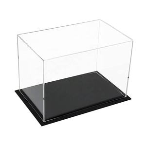 Vitrine de présentation de maquettes de bateaux en acrylique transparente, moderne, portable, antirouille, pré-assemblée, avec base noire - Product Image 4