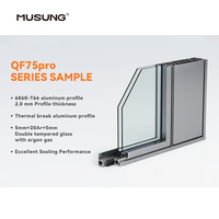 Ventanas de Aluminio de Vista Ultra Amplia para Casas, Aisladas Térmicamente, Insonorizadas, con Microventilación