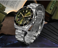 Fabricant professionnel Logo personnalisé hommes montres de plongée automatique Design de luxe marque privée montre mécanique GMT