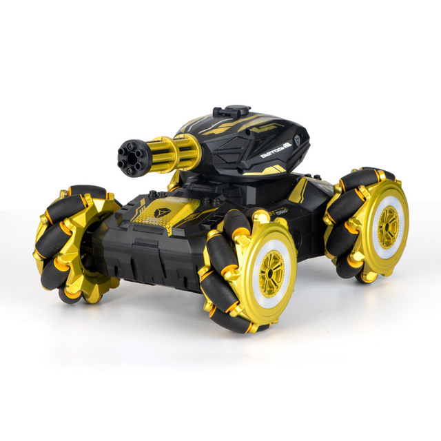 Remote Control Tank Water Bomb Double Remote Control Gesture Sensing Spray Mist Light Sound Effects-Off-Road Stunt Toy for Boys