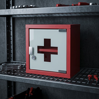 Boîtes de rangement pour médicaments en métal durables, modernes et personnalisées de haute qualité, trousse de premiers soins pliable à 2 niveaux, capacité de 10 à 20 L