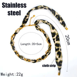 Collar de Cinta Larga multifuncional Diseño ajustable Métodos de uso versátiles Varios colores Cadena de suéter de moda para mujer - Product Image 6