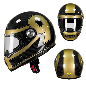 Tùy Chỉnh Chất Lượng Cao Đầy Đủ Mặt Xe Máy Cưỡi Mũ Bảo Hiểm Sợi Carbon Đầu Bảo Vệ Xe Máy Mũ Bảo Hiểm - Product Image 1