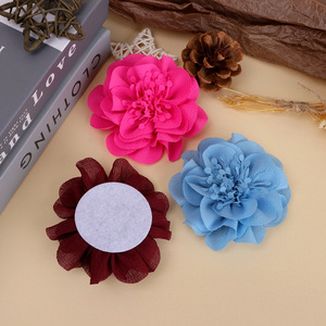 Flores Decorativas de Camelia de Tela Simulada Hechas a Mano para Manualidades, Tocados, Collares, Ropa, Zapatos, Bolsos, Tela Redonda - Product Image 4