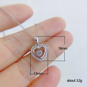 Collana con Ciondolo a Cuore Vuoto per Donne, Stile Dolce, Regalo di San Valentino, Gioiello da Indossare con Maglione - Product Image 5