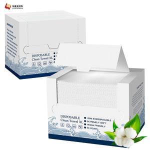 Oem 100% Organic Soft <span class=keywords><strong>Hand</strong></span> and Facial Wash Limpieza de tejidos Salon Spa Maquillaje Desechable Toalla facial limpia - Product Image 1