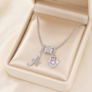 Collana con Ciondolo a Forma di Lettera d'Amore per Ragazze, Serie Fai-da-Te, Gioielli in Acciaio Inox Placcato Oro con Zirconi per Donna e Unisex, Vendita all'Ingrosso - Product Image 3