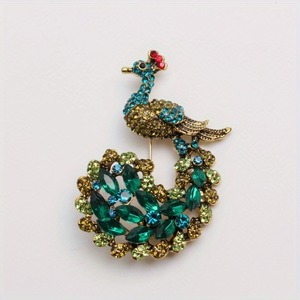 Hero Bear Brooch Pin - Rhinestone & Pearl Decorative Pin For Clothing, Dresses, Coats (Copper)